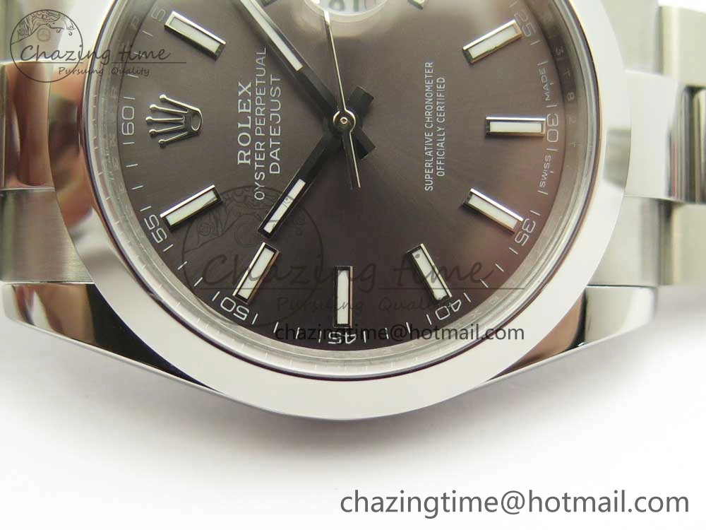 DateJust II 126334 41mm SS BP 1:1 Best Edition Gray Dial Sticks Makers on Oyster Bracelet MultiPurpose 3324