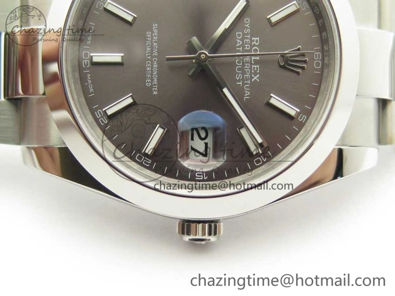 DateJust II 126334 41mm SS BP 1:1 Best Edition Gray Dial Sticks Makers on Oyster Bracelet MultiPurpose 3324