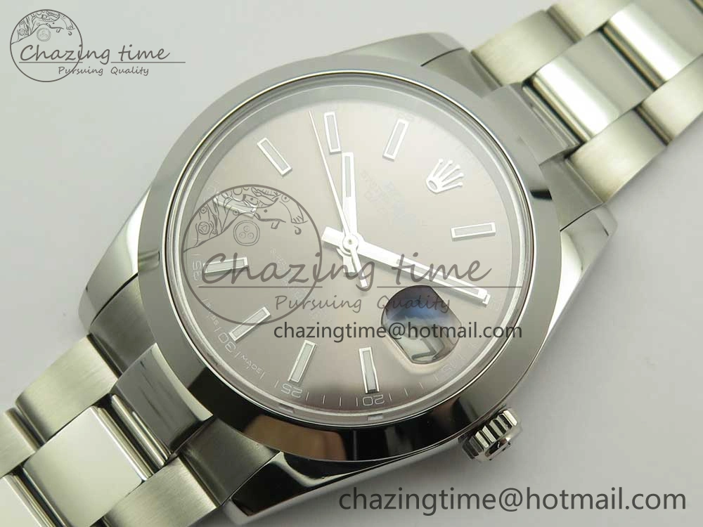 DateJust II 126334 41mm SS BP 1:1 Best Edition Gray Dial Sticks Makers on Oyster Bracelet MultiPurpose 3324