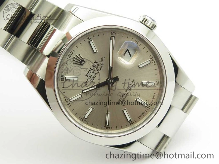 DateJust II 126334 41mm SS BP 1:1 Best Edition Silver Dial Sticks Makers on Oyster Bracelet QuickDry 3323