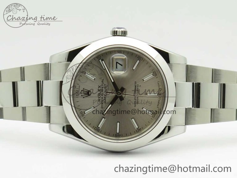 DateJust II 126334 41mm SS BP 1:1 Best Edition Silver Dial Sticks Makers on Oyster Bracelet QuickDry 3323