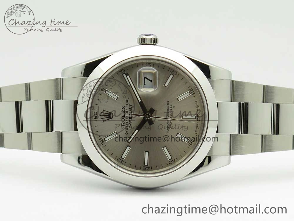 DateJust II 126334 41mm SS BP 1:1 Best Edition Silver Dial Sticks Makers on Oyster Bracelet QuickDry 3323