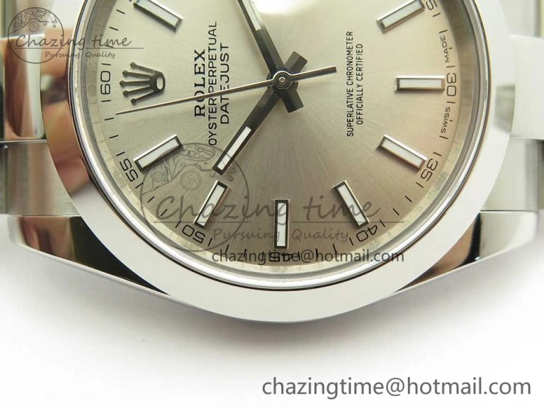 DateJust II 126334 41mm SS BP 1:1 Best Edition Silver Dial Sticks Makers on Oyster Bracelet QuickDry 3323