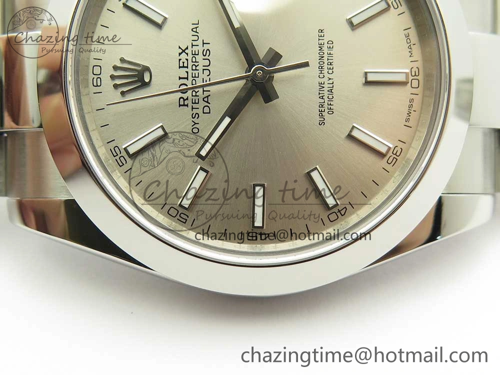 DateJust II 126334 41mm SS BP 1:1 Best Edition Silver Dial Sticks Makers on Oyster Bracelet QuickDry 3323
