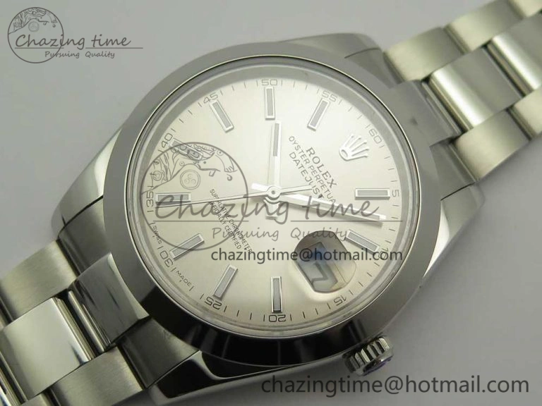DateJust II 126334 41mm SS BP 1:1 Best Edition Silver Dial Sticks Makers on Oyster Bracelet QuickDry 3323