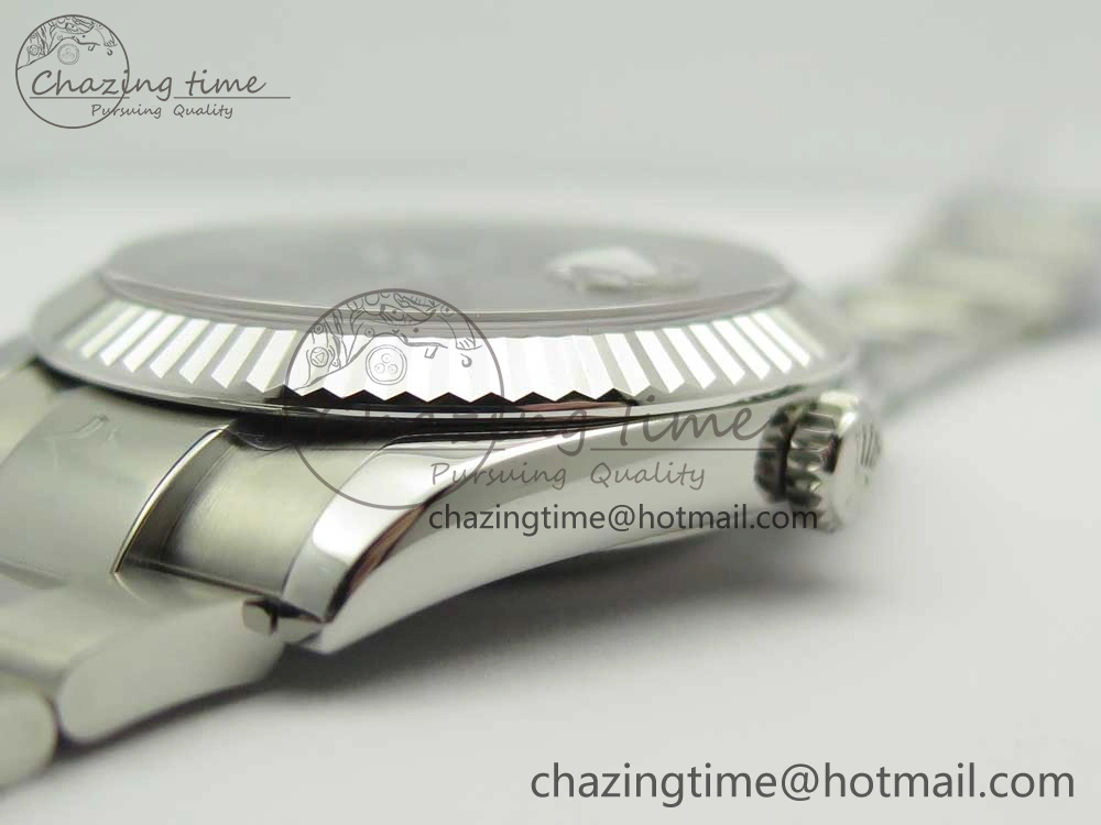 Modern DateJust II 126334 41mm SS BP Maker 1:1 Best Edition Black Dial Fluted Bezel on Oyster Bracelet 3329