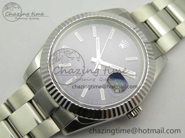 DateJust II 126334 41mm SS BP Maker 1:1 Best Edition Blue Dial Fluted Bezel on Oyster Bracelet Youthful 3327