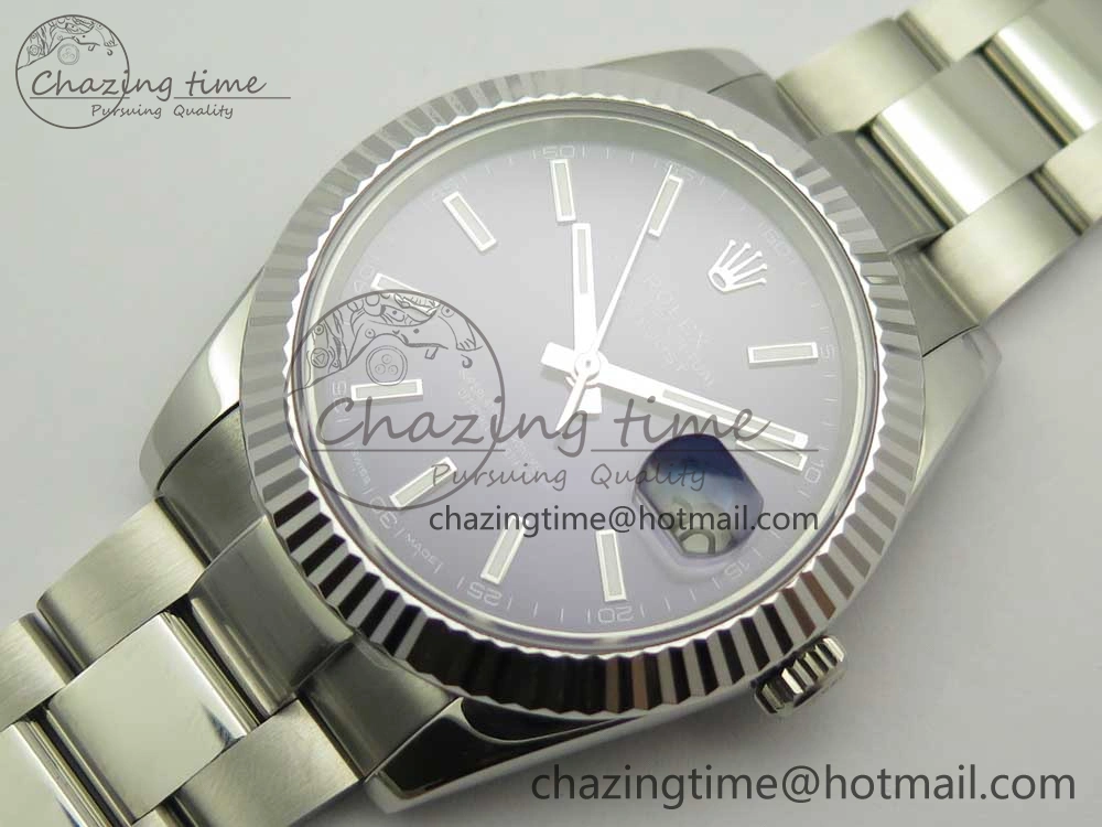DateJust II 126334 41mm SS BP Maker 1:1 Best Edition Blue Dial Fluted Bezel on Oyster Bracelet Youthful 3327