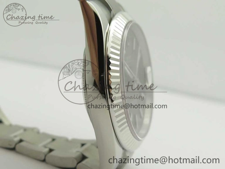 HighQuality DateJust II 126334 41mm SS BP Maker 1:1 Best Edition Gray Dial Fluted Bezel on Oyster Bracelet 3328
