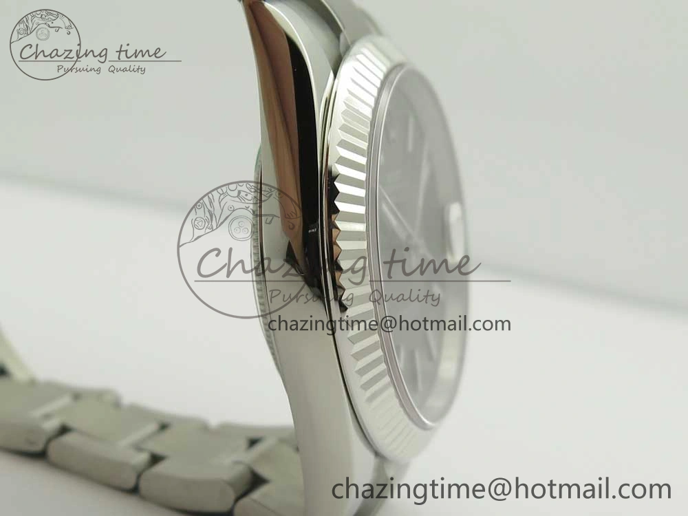 HighQuality DateJust II 126334 41mm SS BP Maker 1:1 Best Edition Gray Dial Fluted Bezel on Oyster Bracelet 3328
