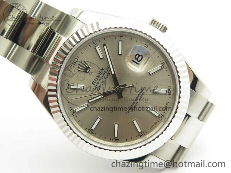 DateJust II 126334 41mm SS BP Maker 1:1 Best Edition Silver Dial Fluted Bezel on Oyster Bracelet Refined 3326