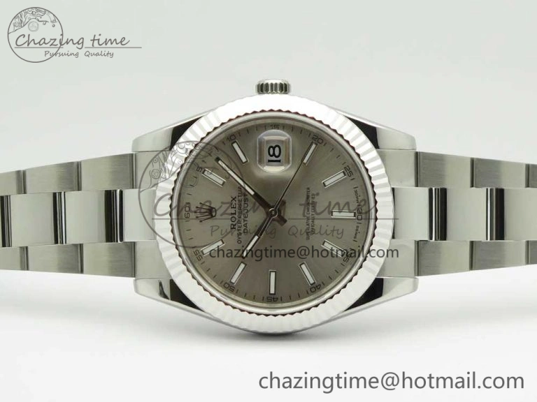 DateJust II 126334 41mm SS BP Maker 1:1 Best Edition Silver Dial Fluted Bezel on Oyster Bracelet Refined 3326