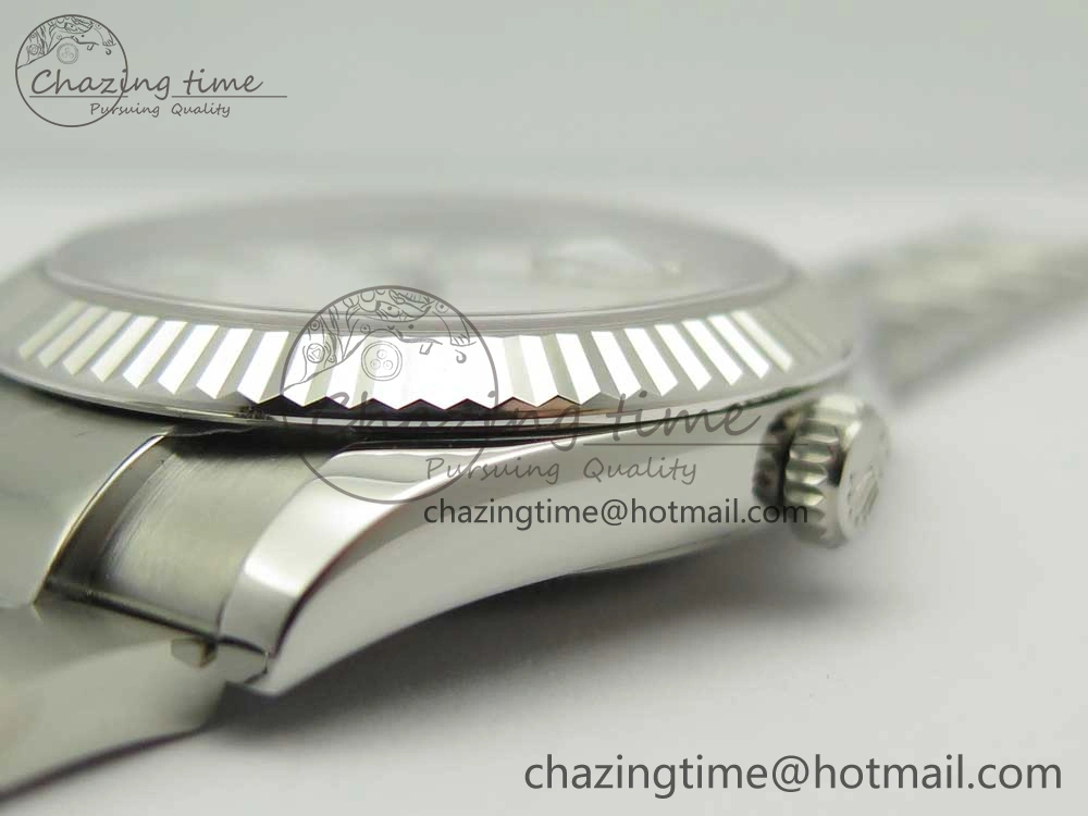 DateJust II 126334 41mm SS BP Maker 1:1 Best Edition White Dial Fluted Bezel on Oyster Bracelet WaterResistant 3330
