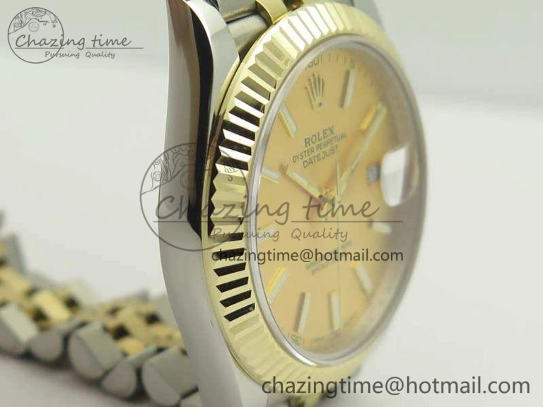 DateJust II 41mm 14K YG Wrapped BP Maker Best Edition Gold Sticks Dial On Jubilee Bracelet A Modern 3475