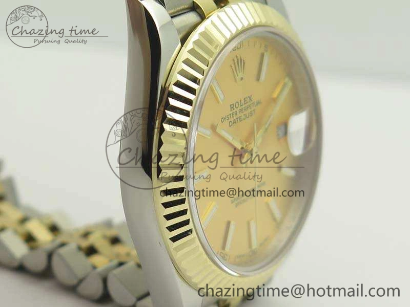 DateJust II 41mm 14K YG Wrapped BP Maker Best Edition Gold Sticks Dial On Jubilee Bracelet A Modern 3475