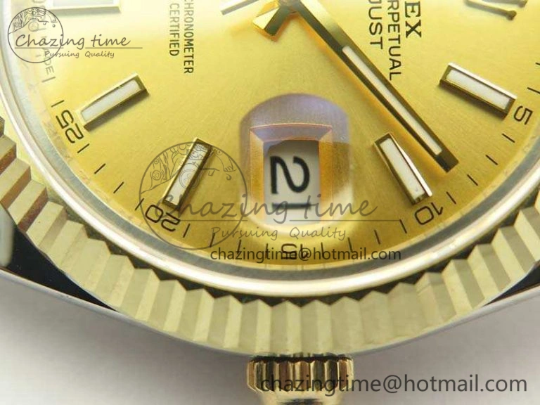 DateJust II 41mm 14K YG Wrapped BP Maker Best Edition Gold Sticks Dial On Jubilee Bracelet A Modern 3475