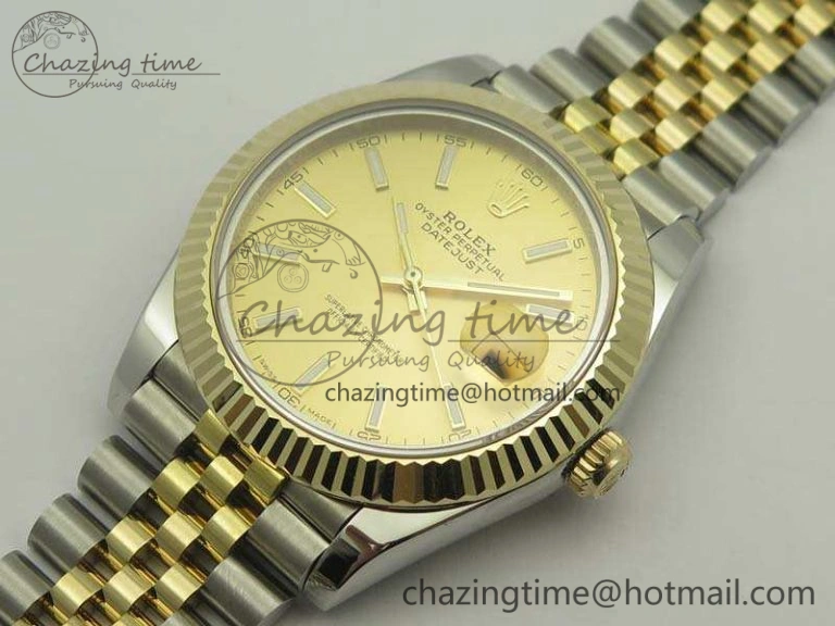 DateJust II 41mm 14K YG Wrapped BP Maker Best Edition Gold Sticks Dial On Jubilee Bracelet A Modern 3475