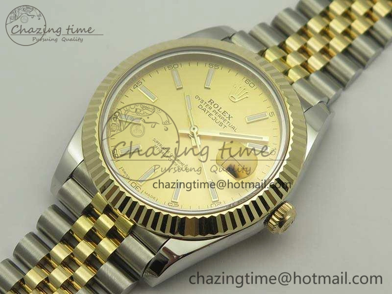 DateJust II 41mm 14K YG Wrapped BP Maker Best Edition Gold Sticks Dial On Jubilee Bracelet A Modern 3475