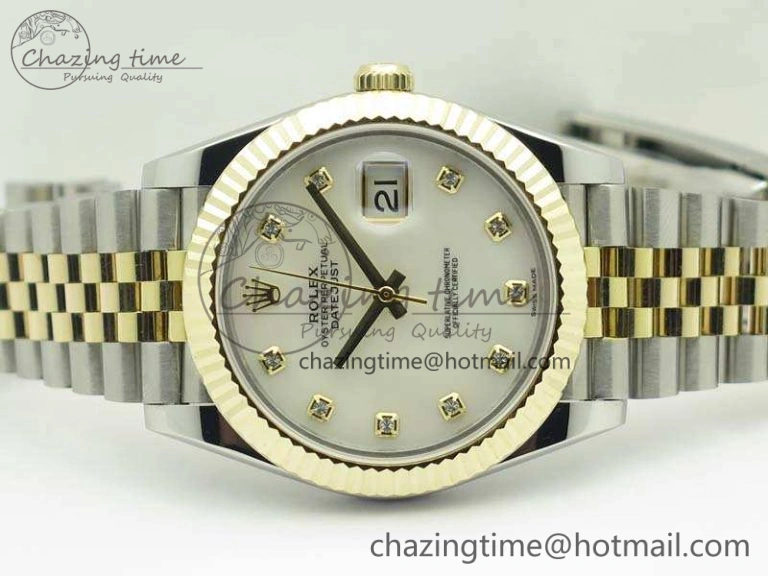 Minimalist DateJust II 41mm 14K YG Wrapped BP Maker Best Edition White MOP Dial On Jubilee Bracelet A 3476