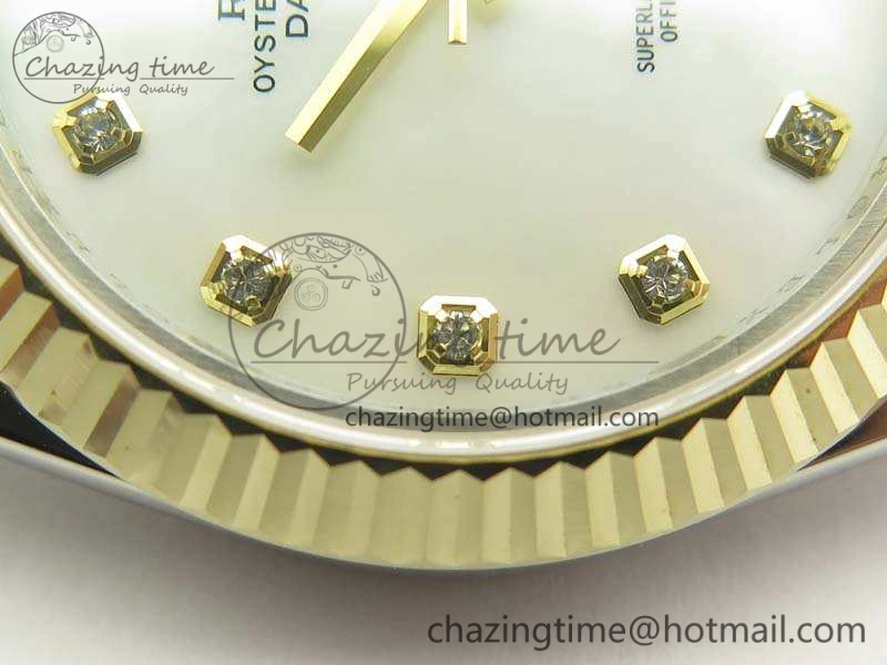 Minimalist DateJust II 41mm 14K YG Wrapped BP Maker Best Edition White MOP Dial On Jubilee Bracelet A 3476