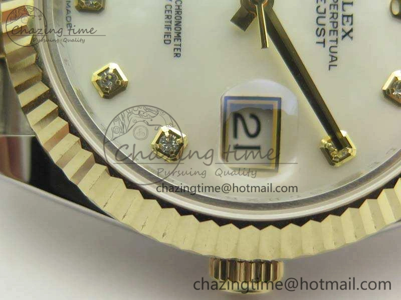 Minimalist DateJust II 41mm 14K YG Wrapped BP Maker Best Edition White MOP Dial On Jubilee Bracelet A 3476
