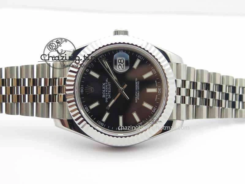 DateJust II 41mm BP Maker Best Edition Black Dial On New Version Jubilee Bracelet A Stretchable 3628