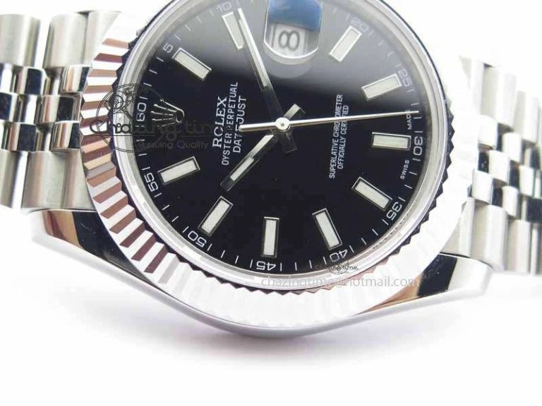 DateJust II 41mm BP Maker Best Edition Black Dial On New Version Jubilee Bracelet A Stretchable 3628