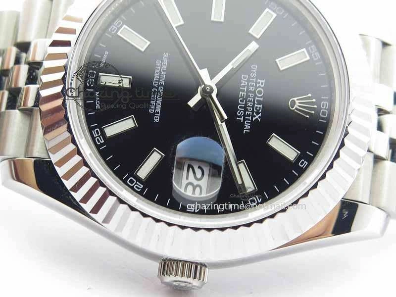 DateJust II 41mm BP Maker Best Edition Black Dial On New Version Jubilee Bracelet A Stretchable 3628