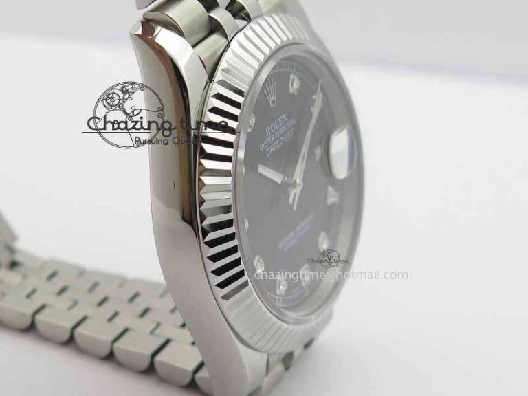 DateJust II 41mm BP Maker Best Edition Black Diamonds Dial On New Version Jubilee Bracelet A SunProtective 3618