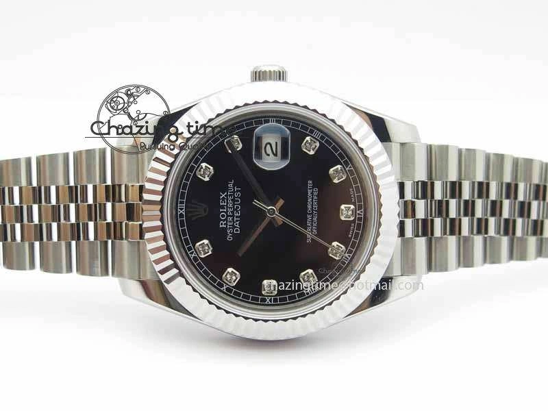 DateJust II 41mm BP Maker Best Edition Black Diamonds Dial On New Version Jubilee Bracelet A SunProtective 3618