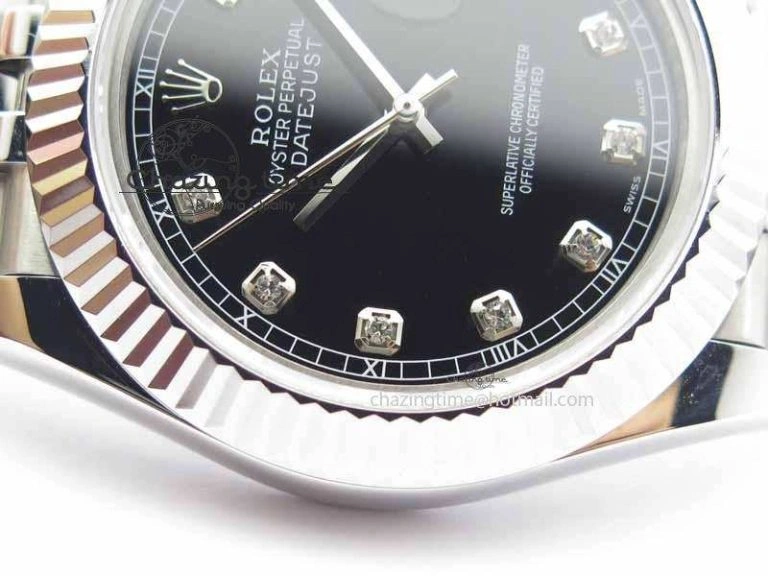 DateJust II 41mm BP Maker Best Edition Black Diamonds Dial On New Version Jubilee Bracelet A SunProtective 3618