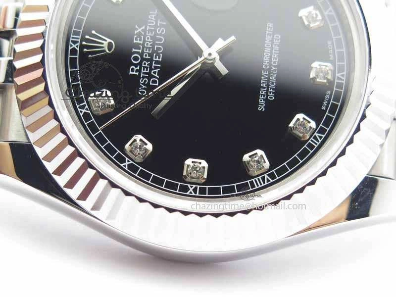DateJust II 41mm BP Maker Best Edition Black Diamonds Dial On New Version Jubilee Bracelet A SunProtective 3618