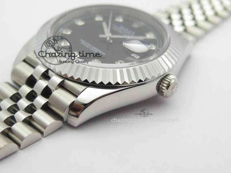 DateJust II 41mm BP Maker Best Edition Black Diamonds Dial On New Version Jubilee Bracelet A SunProtective 3618