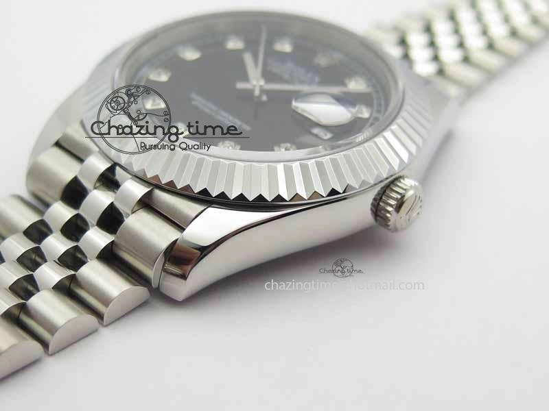 DateJust II 41mm BP Maker Best Edition Black Diamonds Dial On New Version Jubilee Bracelet A SunProtective 3618