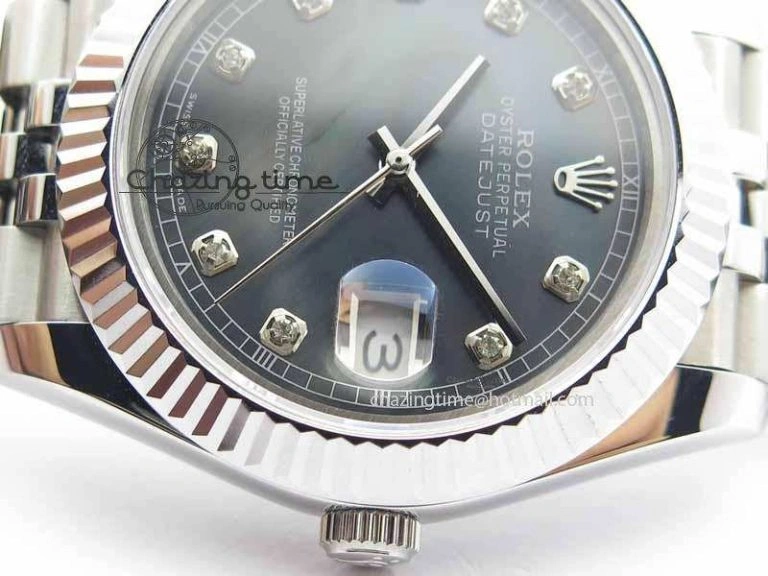 DateJust II 41mm BP Maker Best Edition Black MOP Diamonds Dial On New Version Jubilee Bracelet A StreetReady 3622