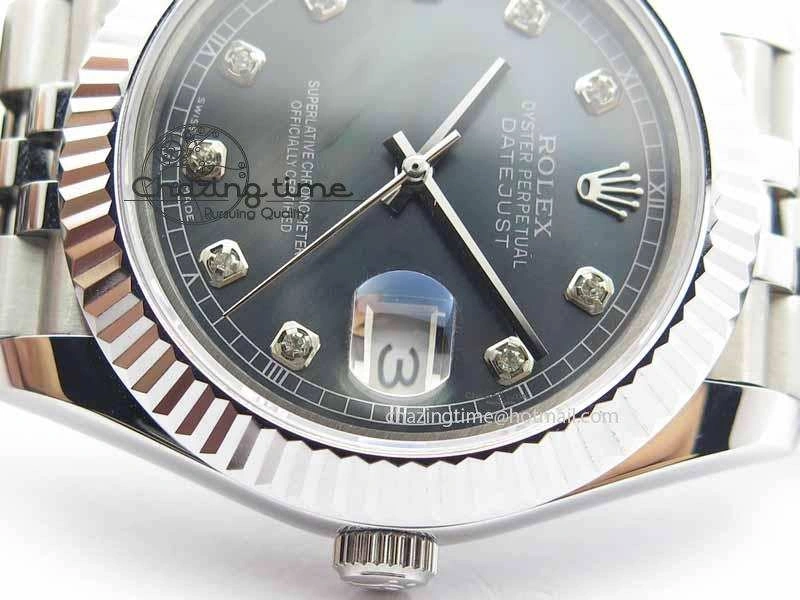 DateJust II 41mm BP Maker Best Edition Black MOP Diamonds Dial On New Version Jubilee Bracelet A StreetReady 3622