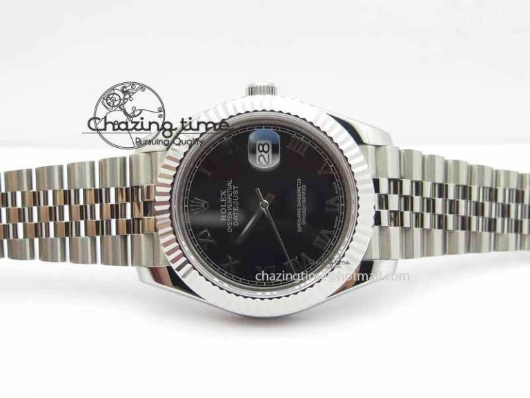 TopPick DateJust II 41mm BP Maker Best Edition Black Roman Dial On New Version Jubilee Bracelet A 3632