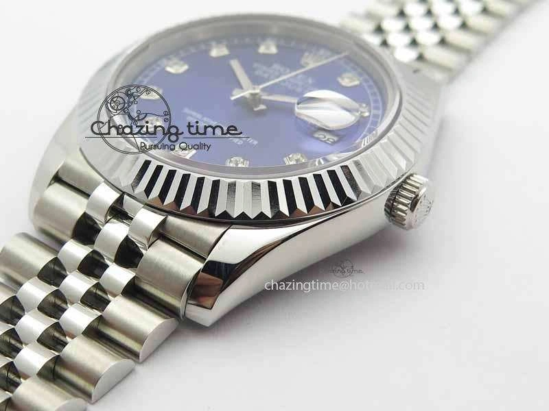 EasyMatch DateJust II 41mm BP Maker Best Edition Blue Diamonds Dial On New Version Jubilee Bracelet A 3621