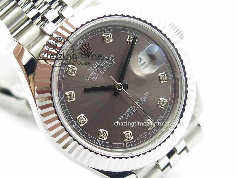 MultiPurpose DateJust II 41mm BP Maker Best Edition Gray Diamonds Dial On New Version Jubilee Bracelet A 3626