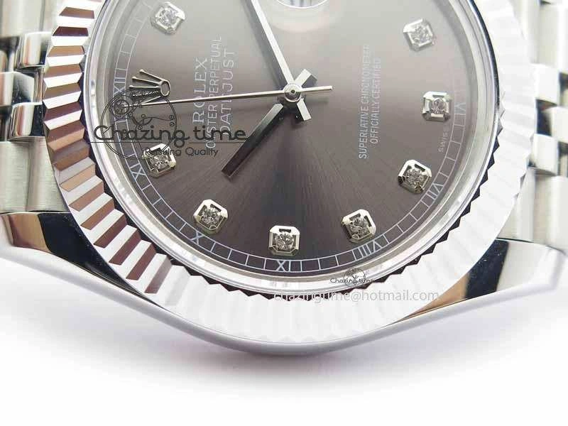 MultiPurpose DateJust II 41mm BP Maker Best Edition Gray Diamonds Dial On New Version Jubilee Bracelet A 3626