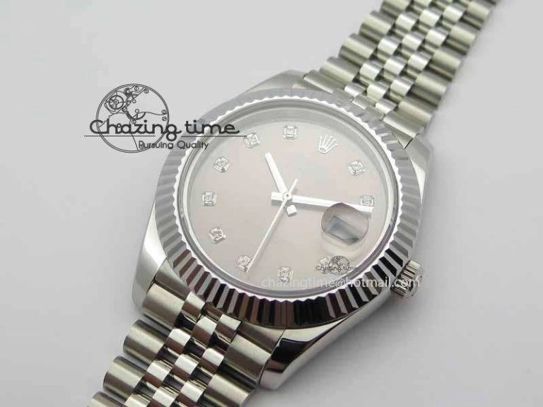 MultiPurpose DateJust II 41mm BP Maker Best Edition Gray Diamonds Dial On New Version Jubilee Bracelet A 3626