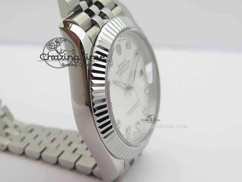 Cozy DateJust II 41mm BP Maker Best Edition Silver Diamonds Dial On New Version Jubilee Bracelet A 3623