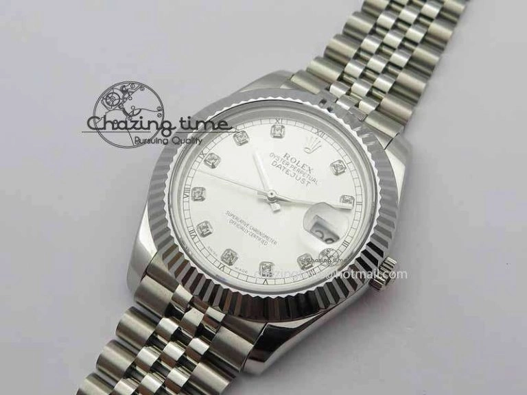 Cozy DateJust II 41mm BP Maker Best Edition Silver Diamonds Dial On New Version Jubilee Bracelet A 3623