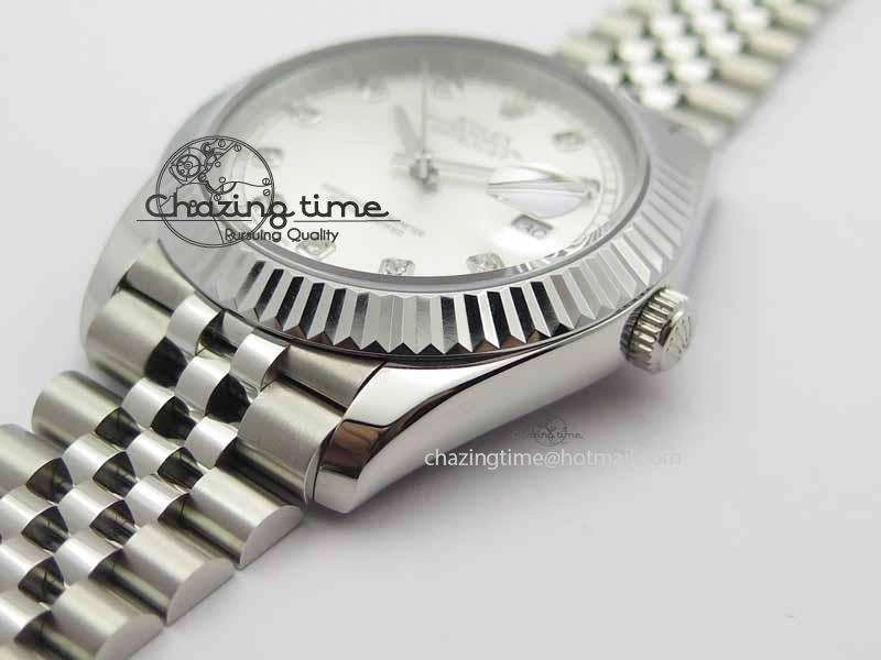 Cozy DateJust II 41mm BP Maker Best Edition Silver Diamonds Dial On New Version Jubilee Bracelet A 3623