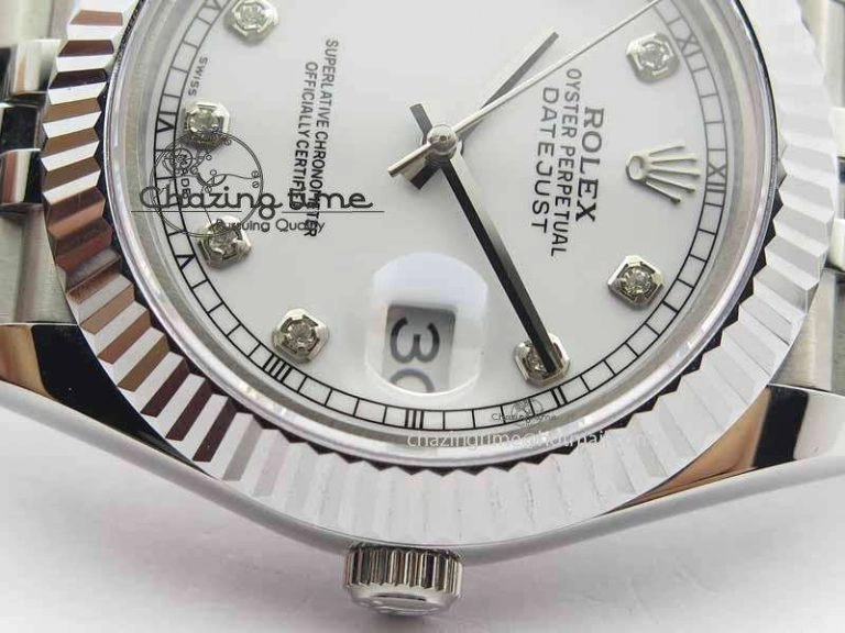 DailyWear DateJust II 41mm BP Maker Best Edition White Diamonds Dial On New Version Jubilee Bracelet A 3624