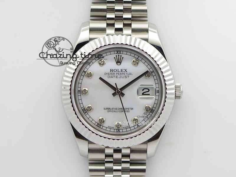 DateJust II 41mm BP Maker Best Edition White MOP Diamonds Dial On New Version Jubilee Bracelet A Attractive 3625