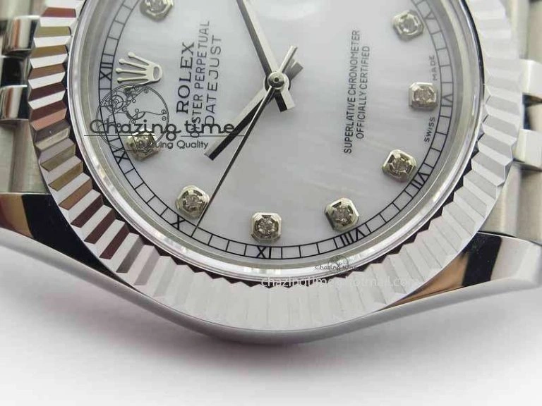 DateJust II 41mm BP Maker Best Edition White MOP Diamonds Dial On New Version Jubilee Bracelet A Attractive 3625