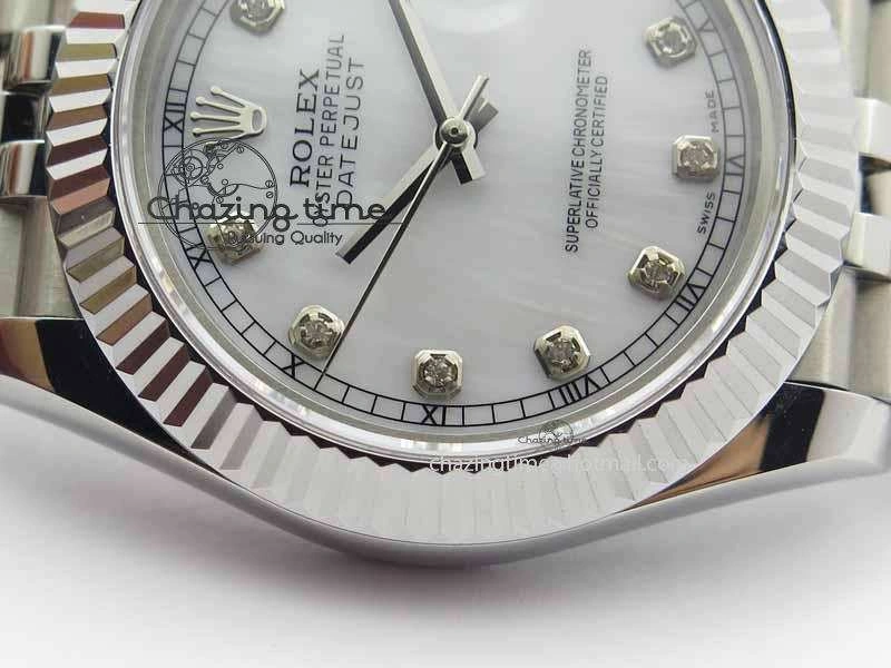 DateJust II 41mm BP Maker Best Edition White MOP Diamonds Dial On New Version Jubilee Bracelet A Attractive 3625