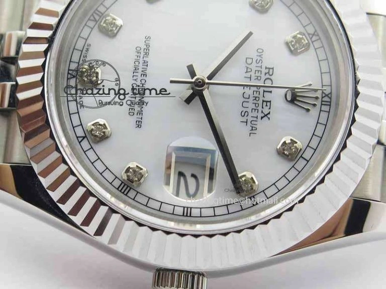 DateJust II 41mm BP Maker Best Edition White MOP Diamonds Dial On New Version Jubilee Bracelet A Attractive 3625