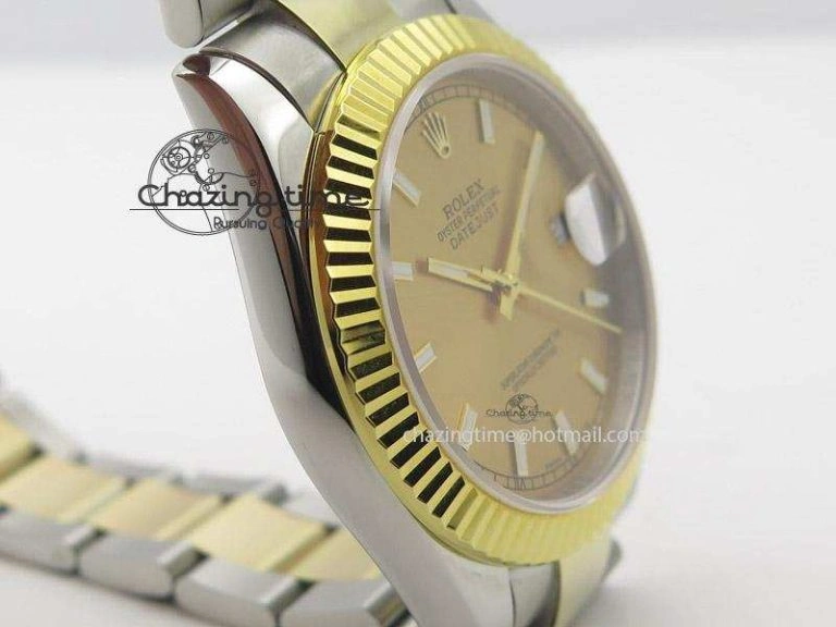 StreetReady DateJust II 41mm MK Best Edition SS RG Wrapped Gold Dial Stick Marker On Oyster Bracelet A 4002